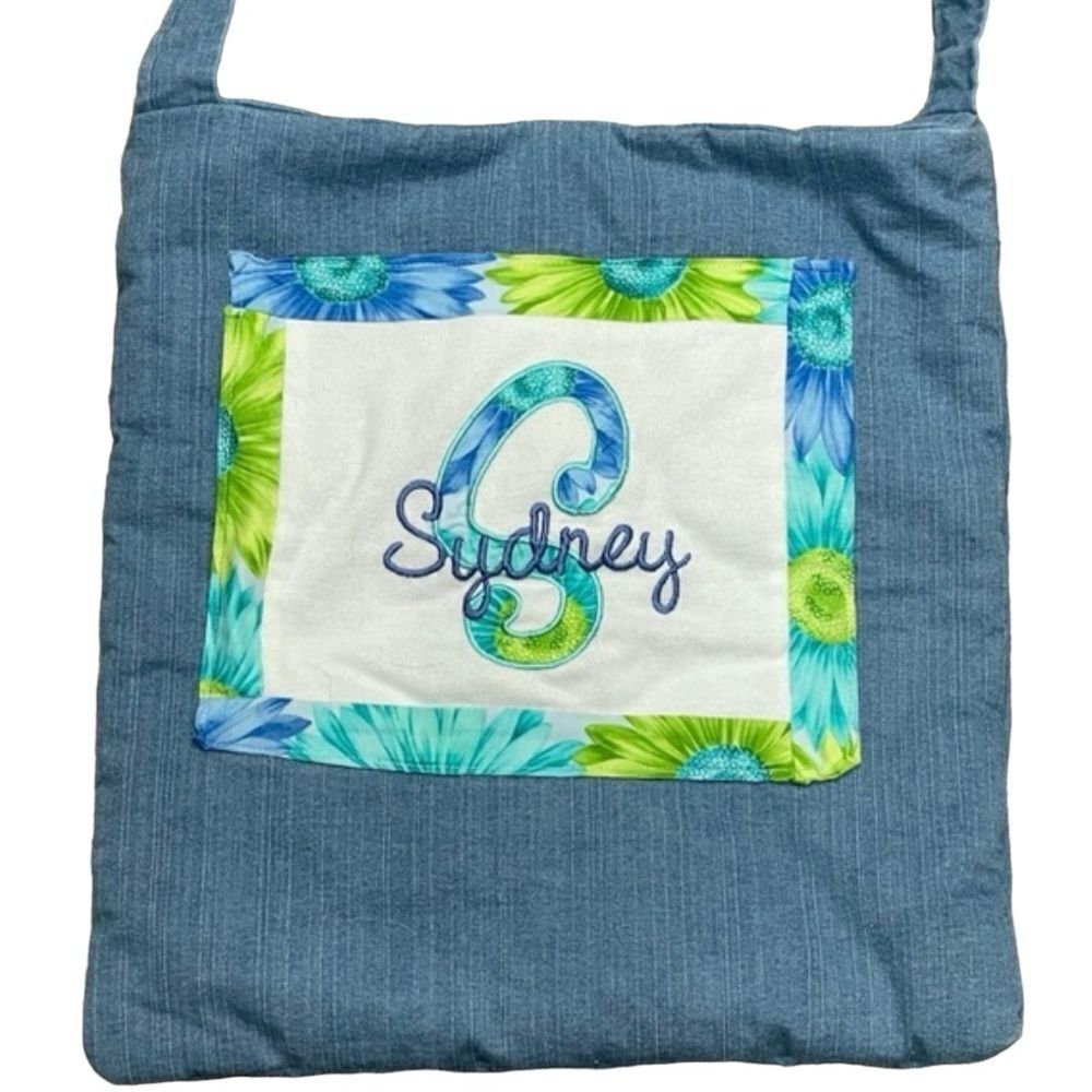 Miss Peony “ Sydney “  Blue and White Fabric Tote